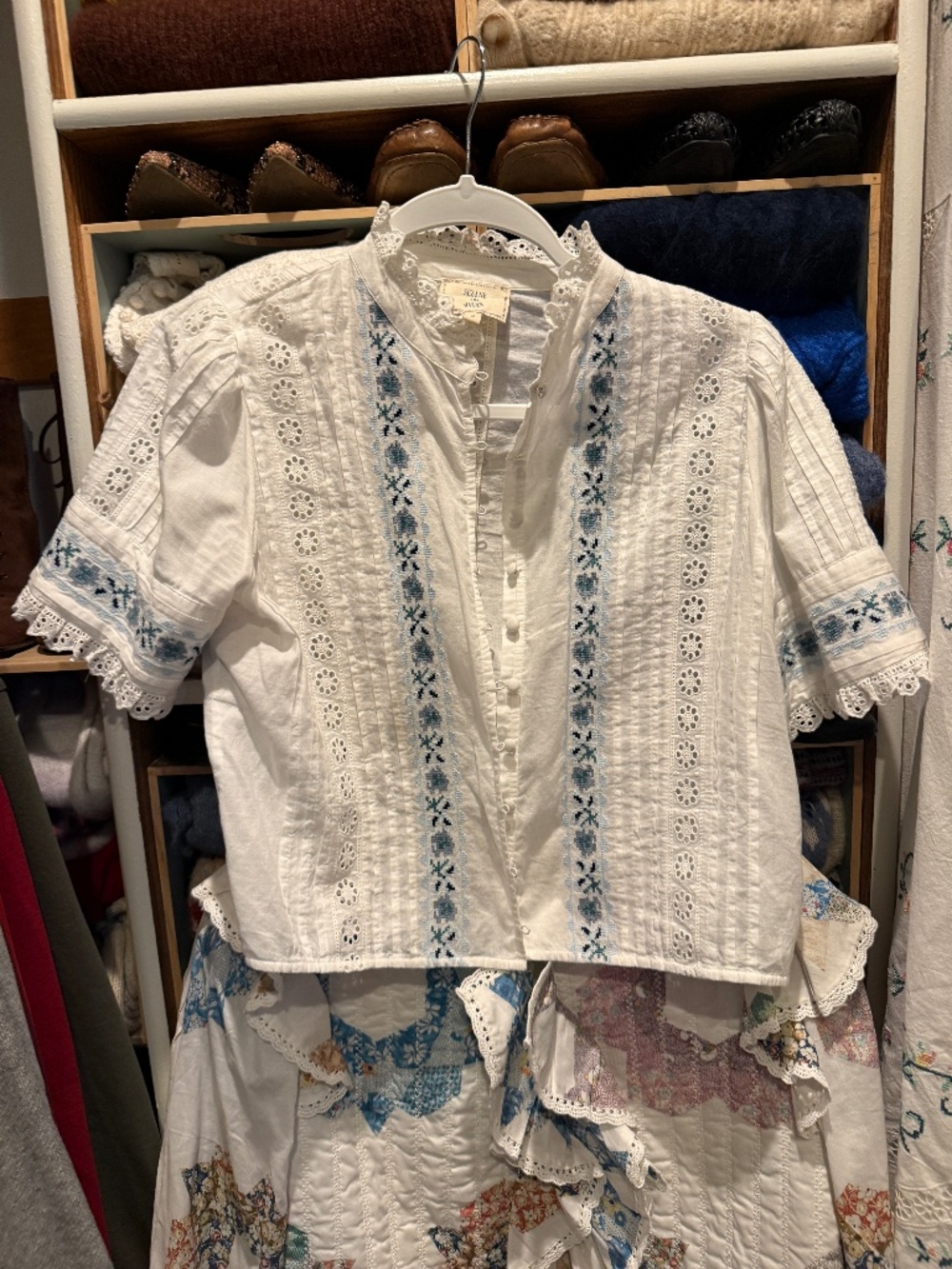 Sezane NEW Kirane Andion Lace Top (38) US6 NWOT